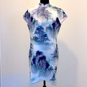 Mandarin Print Dress